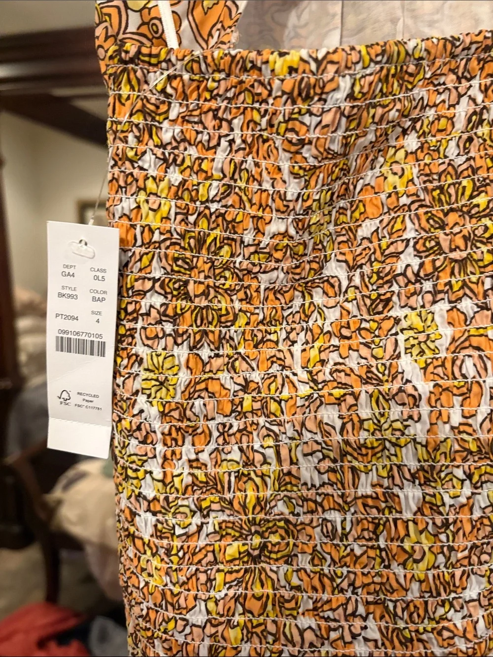 J. Crew Yellow and White Floral Maxi Dress
